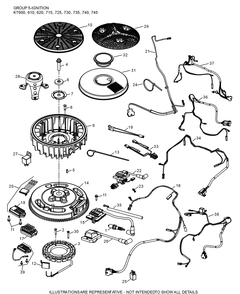 Kt745-3099 Ignition And Charging Diagram and Parts List for KT745-3099  Cub Cadet Engine